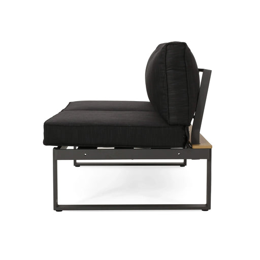 Sterling V-Shaped Outdoor Aluminum 5 Seater Sofa Set with Cushions Default -DTYStore