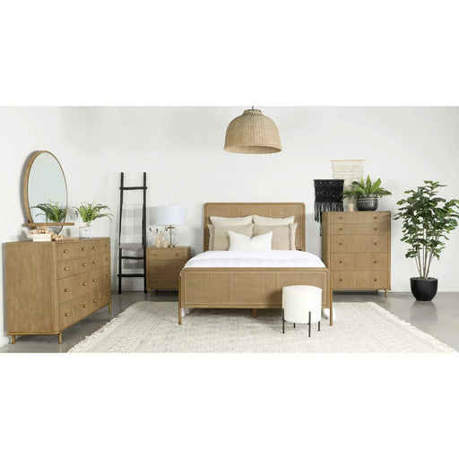 Stevie Sand Wash/Natural Cane 4-piece Eastern King Bedroom Set Default -DTYStore