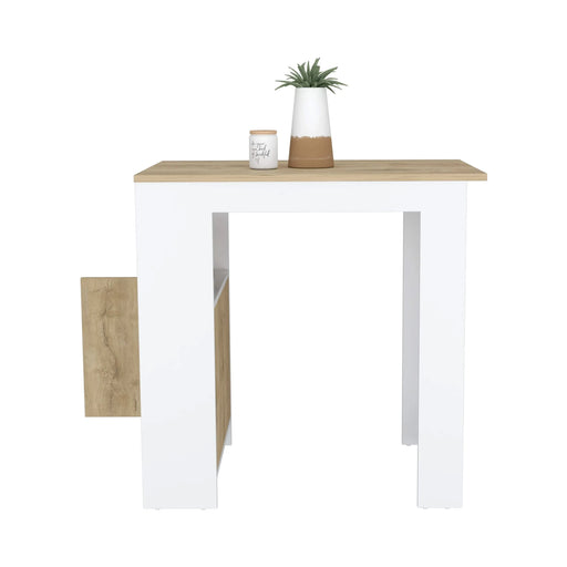 Stirling Kitchen Island with 1-Door Cabinet Push to open System and Side Shelves Default -DTYStore