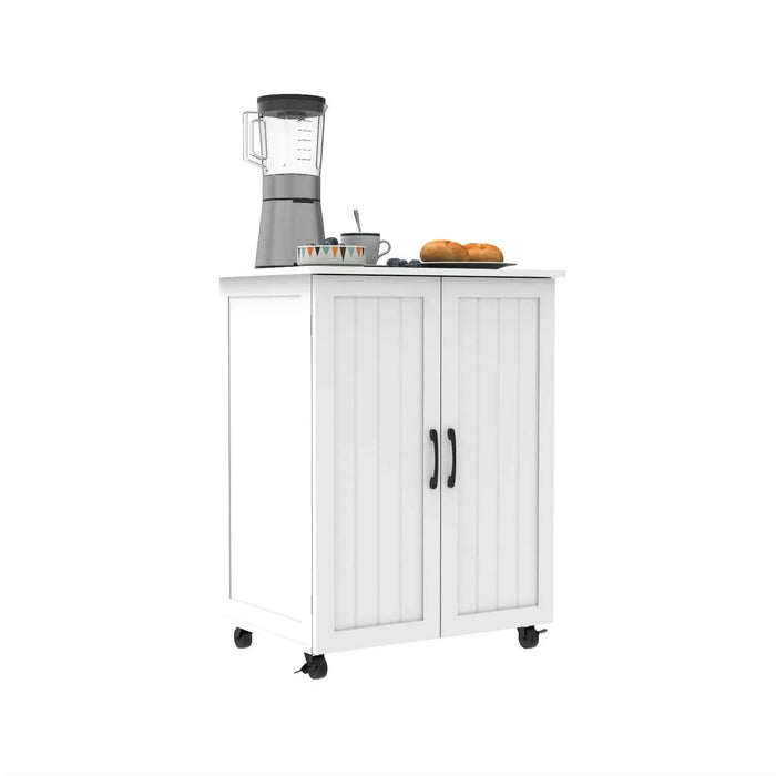 Sturdy White MDF Storage Cabinet with Large-Capacity for Living Room, Bedroom, Kitchen Default -DTYStore