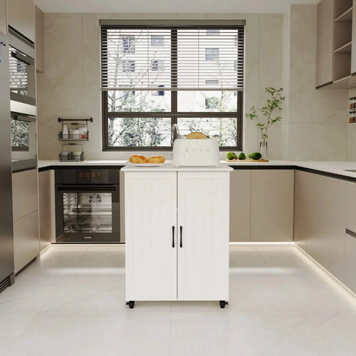 Sturdy White MDF Storage Cabinet with Large-Capacity for Living Room, Bedroom, Kitchen Default -DTYStore