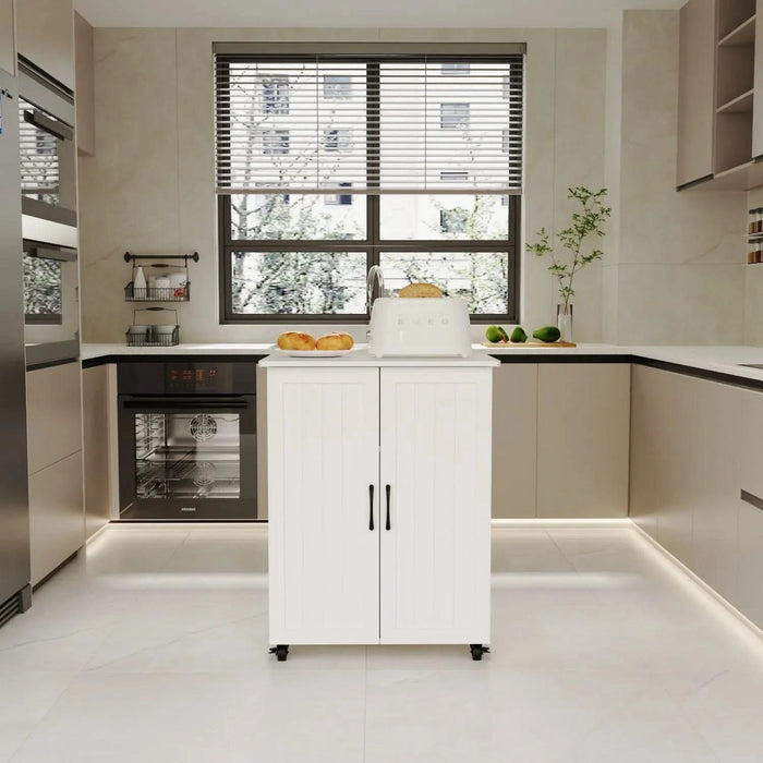 Sturdy White MDF Storage Cabinet with Large-Capacity for Living Room, Bedroom, Kitchen Default -DTYStore