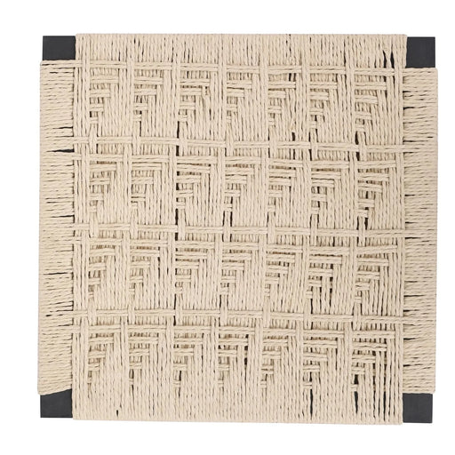 Style B Black & Creamy White Woven Bar Stools with Backrest, Paper Rope Weave Dining Chairs for Kitchen Island Default -DTYStore