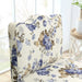 Stylish Flannel Dining Chair with Soft Cushion and Backrest in Blue, 25'*26'*35' Default -DTYStore