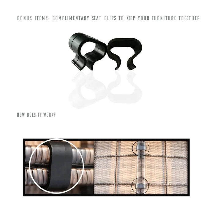 Stylish Outdoor 6-Person Wicker Seating Set with Cushions and Table, Fully Assembled, Brown/Gray Default -DTYStore