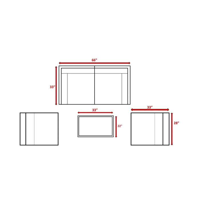 Stylish Outdoor Wicker Sofa Set with Cushions - Seats 4 - Weather Resistant Resin Wicker Default -DTYStore
