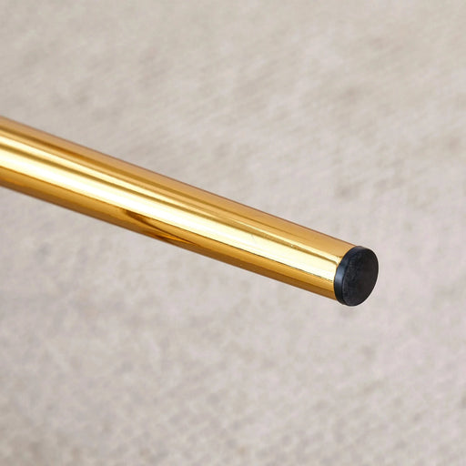 Stylish Upholstered Bar Chairs with Metal Legs in White and Gold for Dining Room, Kitchen, and Terrace Default -DTYStore