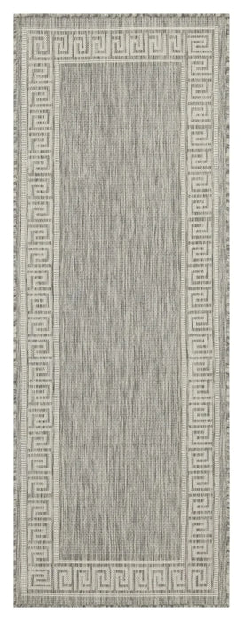 Sunshine GC_HAR2003 Silver 7 ft. 10 in. x 10 ft. 3 in. Indoor/Outdoor Area Rug Default -DTYStore