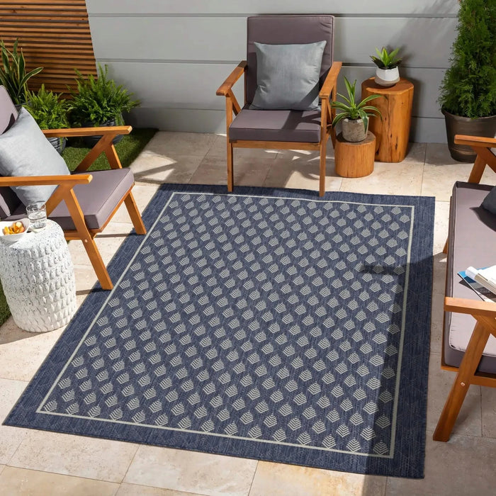 Sunshine GC_HAR2007 Blue 7 ft. 10 in. x 10 ft. 3 in. Indoor/Outdoor Area Rug Default -DTYStore