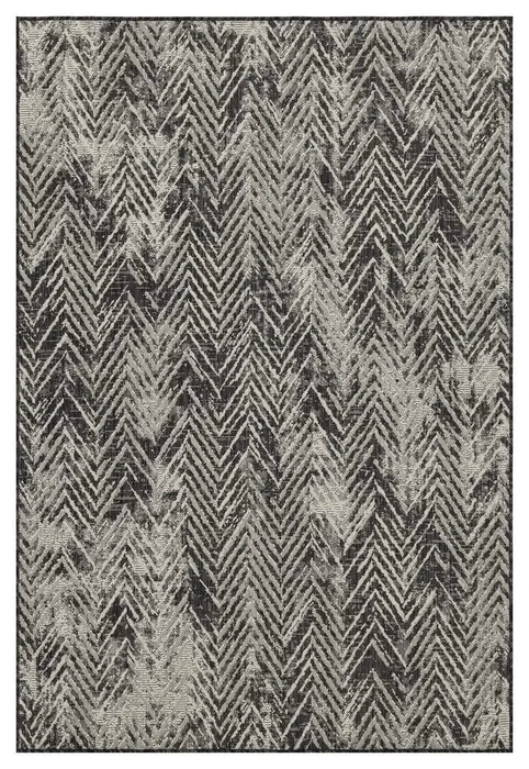 Sunshine GC_HAR2011 Anthracite 7 ft. 10 in. x 10 ft. 3 in. Indoor/Outdoor Area Rug Default -DTYStore