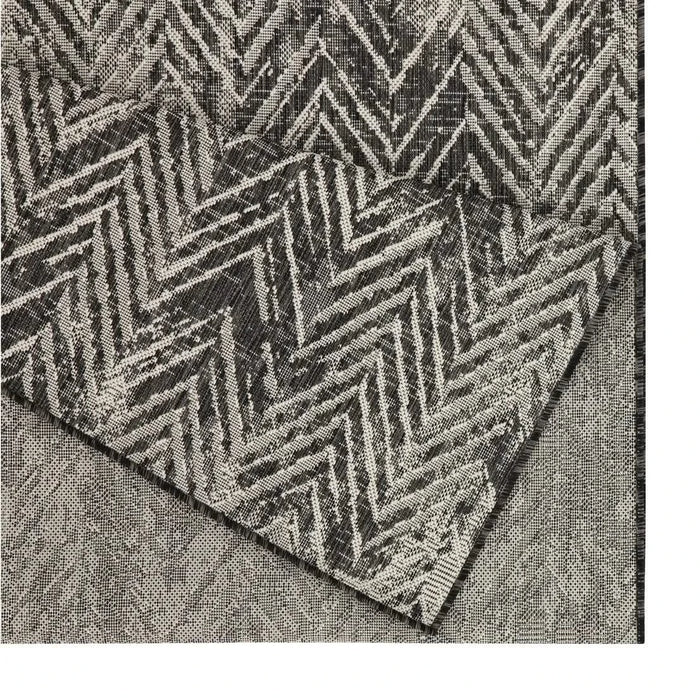 Sunshine GC_HAR2011 Anthracite 7 ft. 10 in. x 10 ft. 3 in. Indoor/Outdoor Area Rug Default -DTYStore