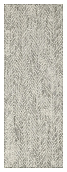 Sunshine GC_HAR2012 Silver 7 ft. 10 in. x 10 ft. 3 in. Indoor/Outdoor Area Rug Default -DTYStore