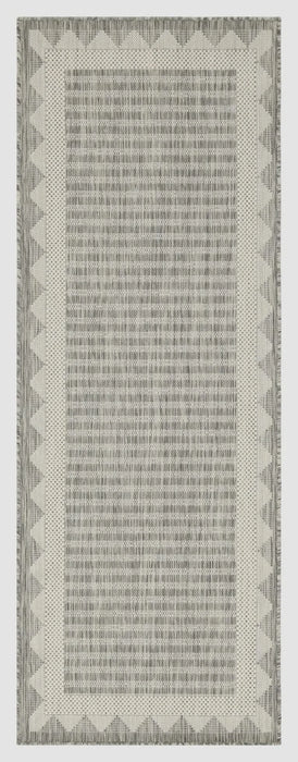 Sunshine GC_HAR2015 Silver 7 ft. 10 in. x 10 ft. 3 in. Indoor/Outdoor Area Rug Default -DTYStore