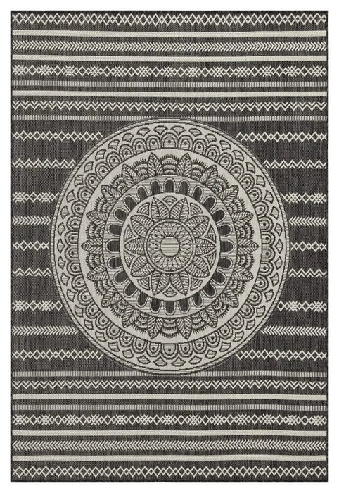 Sunshine GC_HAR2017 Anthracite 7 ft. 10 in. x 10 ft. 3 in. Indoor/Outdoor Area Rug Default -DTYStore