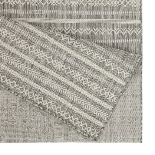 Sunshine GC_HAR2018 Silver 7 ft. 10 in. x 10 ft. 3 in. Indoor/Outdoor Area Rug Default -DTYStore