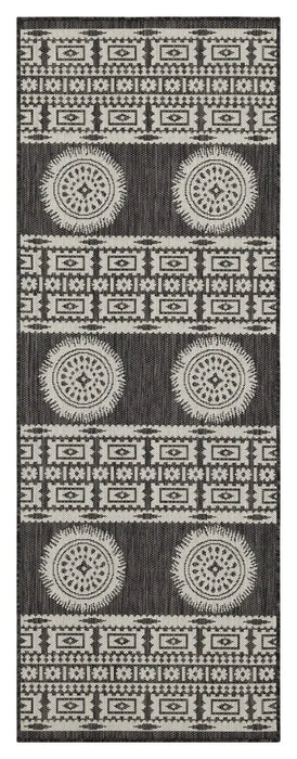 Sunshine GC_HAR2023 Anthracite 7 ft. 10 in. x 10 ft. 3 in. Indoor/Outdoor Area Rug Default -DTYStore
