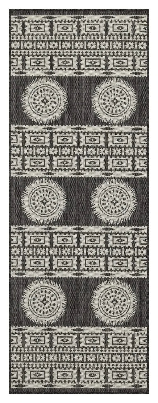 Sunshine GC_HAR2023 Anthracite 7 ft. 10 in. x 10 ft. 3 in. Indoor/Outdoor Area Rug Default -DTYStore