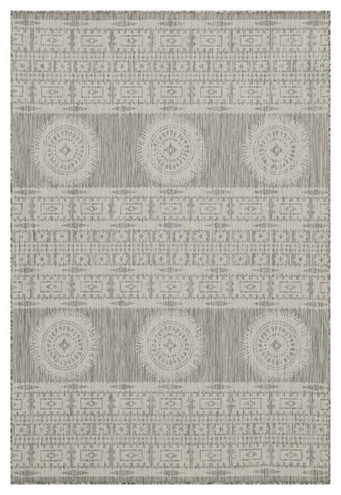Sunshine GC_HAR2024 Silver 7 ft. 10 in. x 10 ft. 3 in. Indoor/Outdoor Area Rug Default -DTYStore