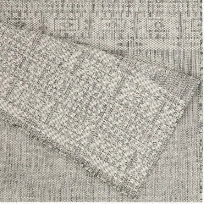 Sunshine GC_HAR2024 Silver 7 ft. 10 in. x 10 ft. 3 in. Indoor/Outdoor Area Rug Default -DTYStore