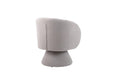 Swivel Accent Chair Armchair, Round Barrel Chair in Fabric for Living Room Bedroom(Grey) Default -DTYStore