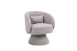 Swivel Accent Chair Armchair, Round Barrel Chair in Fabric for Living Room Bedroom(Grey) Default -DTYStore