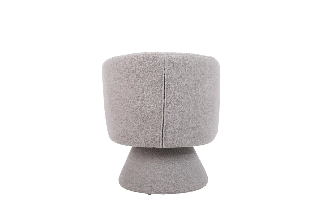 Swivel Accent Chair Armchair, Round Barrel Chair in Fabric for Living Room Bedroom(Grey) Default -DTYStore