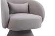 Swivel Accent Chair Armchair, Round Barrel Chair in Fabric for Living Room Bedroom(Grey) Default -DTYStore