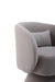 Swivel Accent Chair Armchair, Round Barrel Chair in Fabric for Living Room Bedroom(Grey) Default -DTYStore