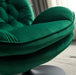 Swivel Leisure chair lounge chair velvet GREEN color with ottoman Default -DTYStore