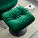 Swivel Leisure chair lounge chair velvet GREEN color with ottoman Default -DTYStore