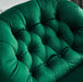 Swivel Leisure chair lounge chair velvet GREEN color with ottoman Default -DTYStore