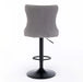 Swivel Velvet Barstools Adjusatble Seat Height from 25-33 Inch,17.7 inch base, Modern Upholstered Bar Stools with Backs Comfortable Tufted for Home Pub and Kitchen Island,Gray,Set of 2,AS1812GY Default -DTYStore