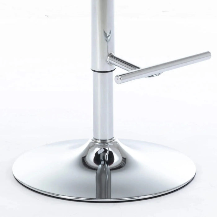 Swivel Velvet Barstools with Adjustable Seat Height, Chrome Base, Tufted Back, Wine Red, Velvet, Set of 2 Default -DTYStore