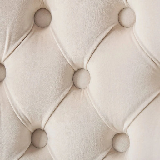 Swivel Velvet Barstools with Button Tufted Decoration and Wooden Legs, and Chrome Nailhead Trim, Leisure Style Bar Chairs,Bar stools, Set of 2 (Beige),SW1860BG Default -DTYStore