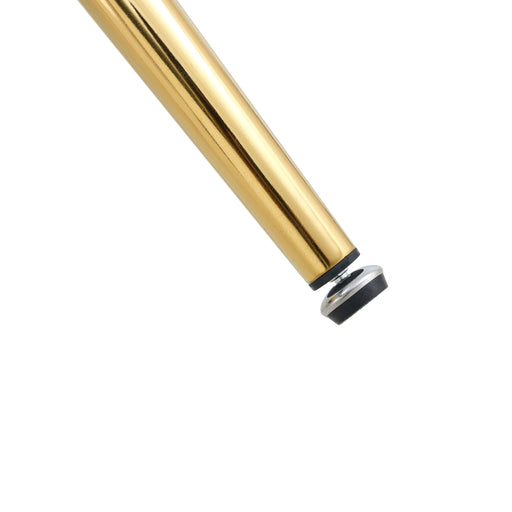 TABLE LEG FOR GT-02, GOLDEN LEG , Modern Minimalist Rectangle Glass Dining Table, Transparent Glass Tabletop and Electroplate Metal Legs, Suitable for Kitchens, Restaurants, and Living Rooms Default -DTYStore