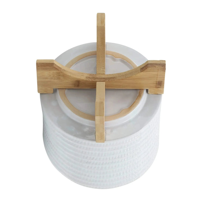 TEXTURED PLANTER W/ STAND AND TEXTURED PLANTERS SET - MODERN HOME GARDEN ACCENTS White 8" -DTYStore