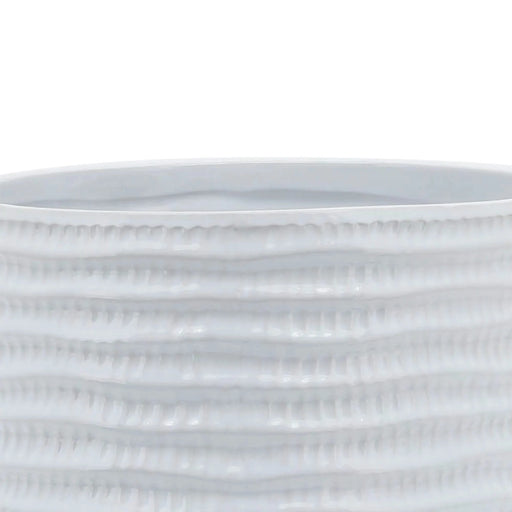 TEXTURED PLANTER W/ STAND AND TEXTURED PLANTERS SET - MODERN HOME GARDEN ACCENTS White 8" -DTYStore