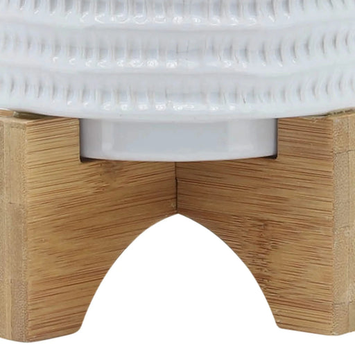 TEXTURED PLANTER W/ STAND AND TEXTURED PLANTERS SET - MODERN HOME GARDEN ACCENTS White 5" -DTYStore