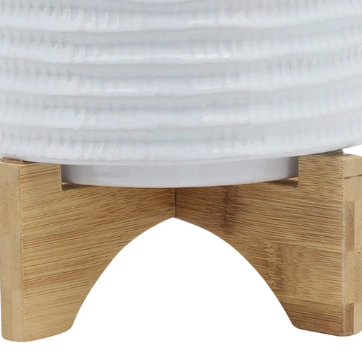 TEXTURED PLANTER W/ STAND AND TEXTURED PLANTERS SET - MODERN HOME GARDEN ACCENTS White 8" -DTYStore