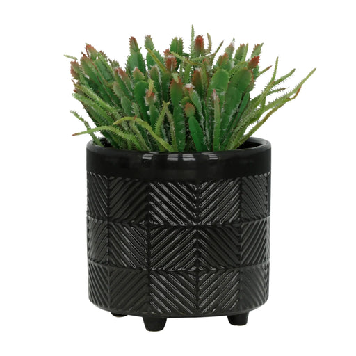 TEXTURED PLANTER W/ STAND AND TEXTURED PLANTERS SET - MODERN HOME GARDEN ACCENTS White 5" -DTYStore