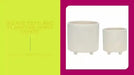 TEXTURED PLANTER W/ STAND AND TEXTURED PLANTERS SET - MODERN HOME GARDEN ACCENTS White 5" -DTYStore