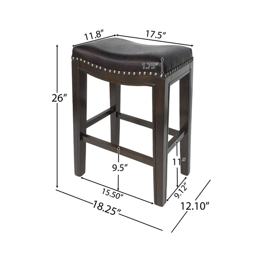 TIFFIN STUDDED COUNTER STOOL MP2 (set of 2) Default -DTYStore