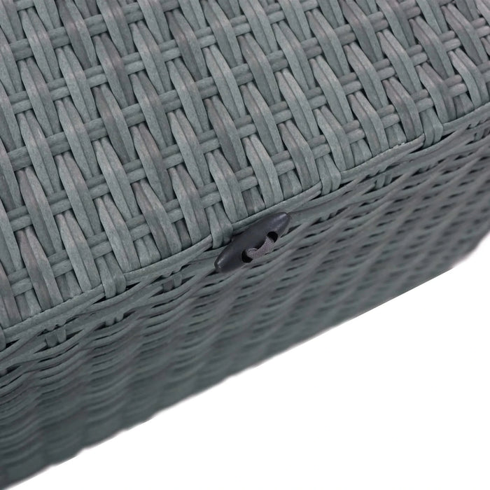 TOPMAX 10-Piece Outdoor Sectional Half Round Patio Rattan Sofa Set, PE Wicker Conversation Furniture Set for Free Combination, Light Gray Default -DTYStore