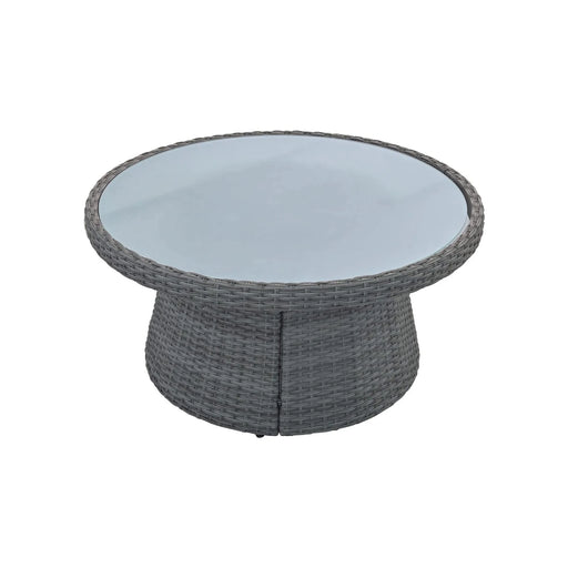 TOPMAX 10-Piece Outdoor Sectional Half Round Patio Rattan Sofa Set, PE Wicker Conversation Furniture Set for Free Combination, Light Gray Default -DTYStore