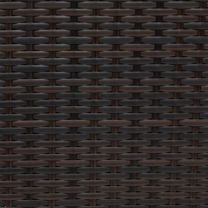 TOPMAX 5 Pieces All-Weather Brown PE Rattan Wicker Sofa Set Outdoor Patio Sectional Furniture Set Half-Moon Sofa Set with Tempered Glass Table, Beige Default -DTYStore