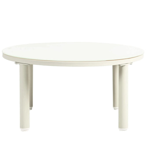 TOPMAX 6-Piece Patio Sofa Furniture Set, Half Moon Outdoor Sectional Sofa with 2 High-Low Coffee Tables, PE Wicker Rattan, Tempered Glass, 4 Pillows & Cushions, for Backyard, Garden, Poolside,Beige Default -DTYStore