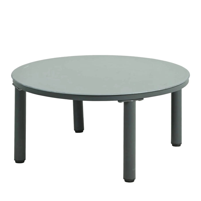 TOPMAX 6-Piece Patio Sofa Furniture Set, Half Moon Outdoor Sectional Sofa with 2 High-Low Coffee Tables, PE Wicker Rattan, Tempered Glass, 4 Pillows & Cushions, for Backyard, Garden, Poolside,Gray Default -DTYStore