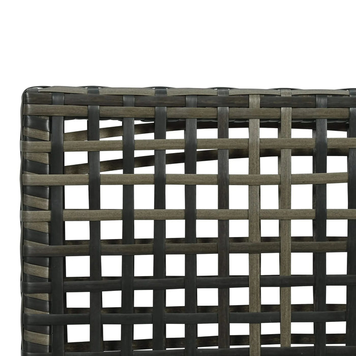 TOPMAX 8-Piece Patio Sofa Furniture Set, Half Moon Outdoor Sectional Sofa with 2 High-Low Coffee Tables, PE Wicker Rattan, Tempered Glass, 6 Pillows & Cushions, for Backyard, Garden, Poolside,Gray Default -DTYStore