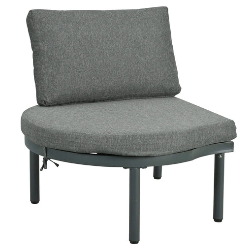 TOPMAX 8-Piece Patio Sofa Furniture Set, Half Moon Outdoor Sectional Sofa with 2 High-Low Coffee Tables, PE Wicker Rattan, Tempered Glass, 6 Pillows & Cushions, for Backyard, Garden, Poolside,Gray Default -DTYStore