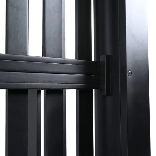 TOPMAX Acacia Wood Porch Swing Bed for Outdoor with Hemp Ropes - Full Size Patio Hanging Bed, 350lbs Capacity, Open-Side Minimalist Design for Patio, Backyard, Garden, Black Default -DTYStore